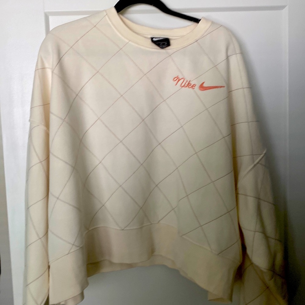 Nike crew sweatshirt and shorts outfit